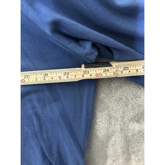 Lands End Shirt Women's 1x Blue 3/4 Sleeve Casual Cozy - Picture 4 of 8